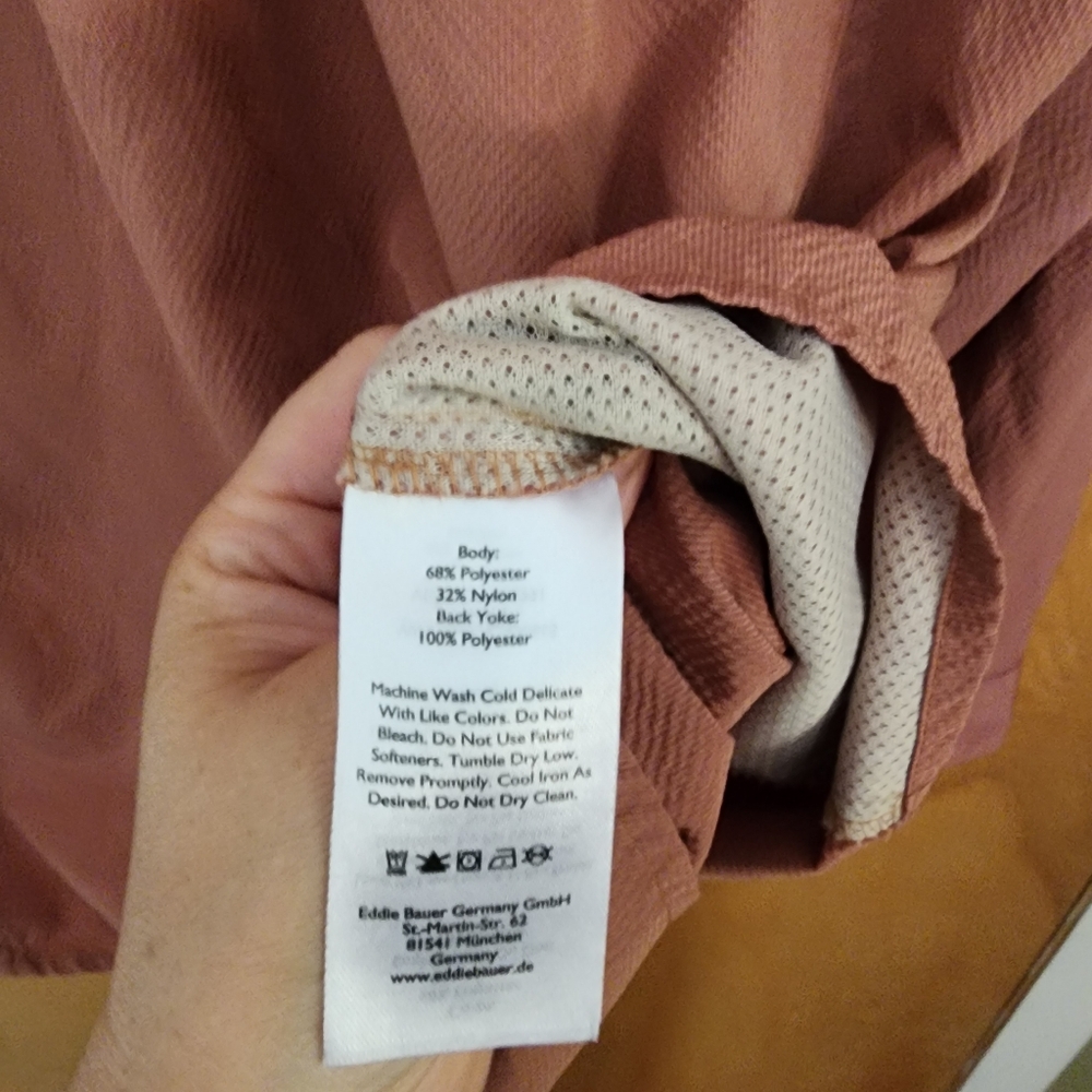 Women's Eddie Bauer Coral Vented Lightweight Guide Shirt SPF Snap Buttons - Picture 8 of 13